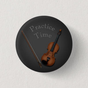Miniature Violin & Bow Inside Personlig Knapp