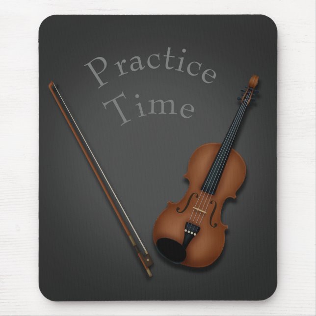 Miniature Violin & Bow Personlig String Player Musmatta (Framsidan)