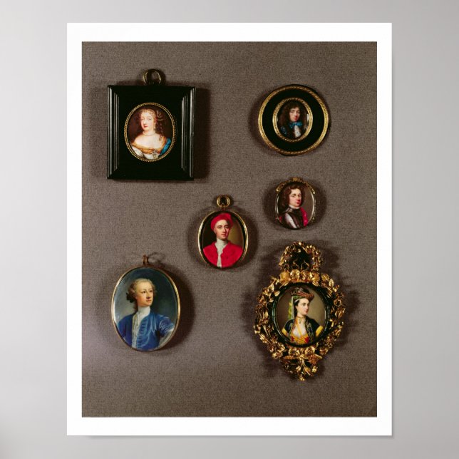 Miniatures from LtoR, TtoB: Frances Teresa Stuart, Poster (Framsidan)