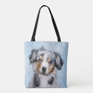 Miniatyr American Shepherd Painting - Hund Art Tygkasse