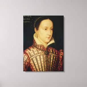 Miniatyr av den Mary drottningen av Scots, c.1560 Canvastryck