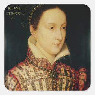 Miniatyr av den Mary drottningen av Scots, c.1560 Fyrkantigt Klistermärke