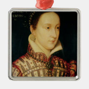 Miniatyr av den Mary drottningen av Scots, c.1560 Julgransprydnad Metall