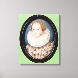 Miniatyr av drottningen Elizabeth mig Canvastryck