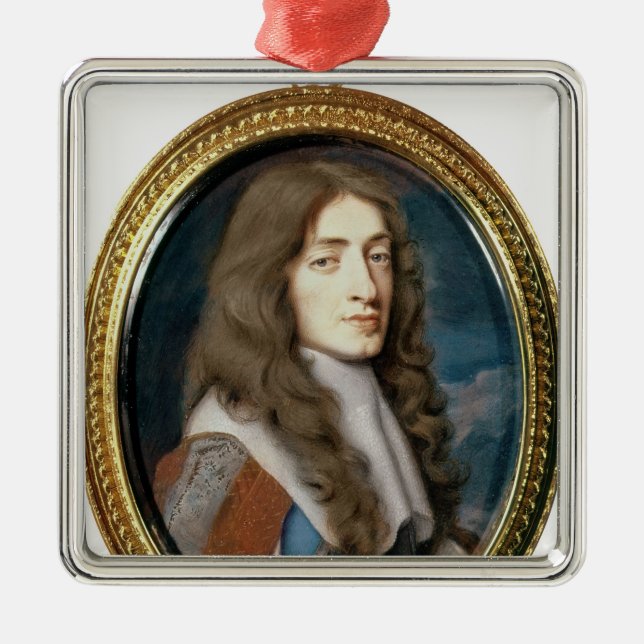 Miniatyr av James II som hertigen av York, 1661 Julgransprydnad Metall (Framsidan)