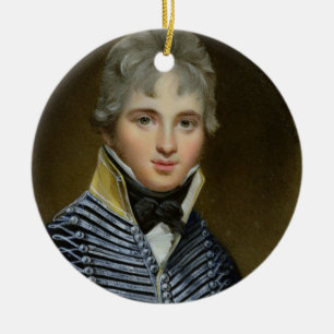 Miniatyr av William Howe de Lancey (d.1815), maj Julgransprydnad Keramik