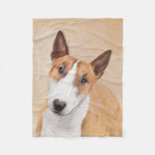 Miniatyr Bull Terrier målning - Cute Original Do Fleecefilt