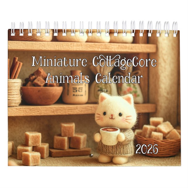 Miniatyr CottageCore Djur  Kalender (Omslag)