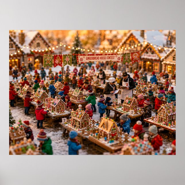 Miniatyr Hus av Pepparkakor Tävling Poster (Framsidan)