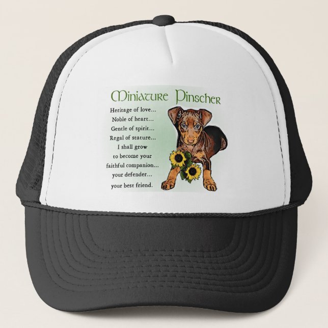 Miniatyr Pinscher Gifts Truckerkeps (Framsida)