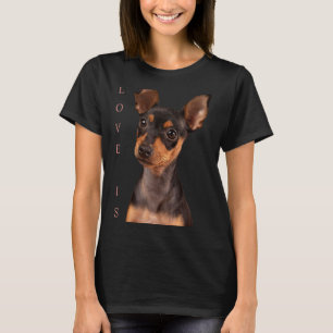 Miniatyr Pinscher Hund Mamma Pappa Kärlek Puppy Pe T Shirt