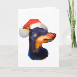 Miniatyr Pinscher-julkort Helgkort