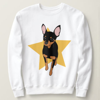 Miniatyr Pinscher Min Pin Toppen Star Sweatshirt T Shirt
