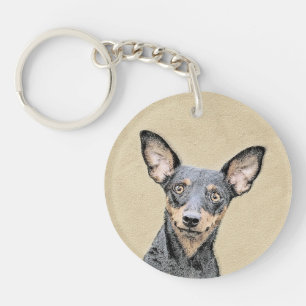 Miniatyr Pinscher Painting Cute Original Hund Art