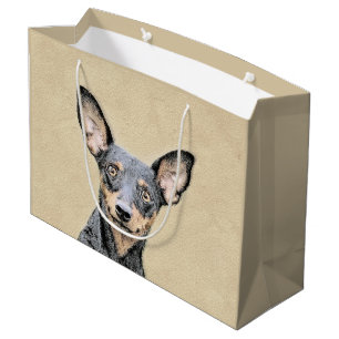 Miniatyr Pinscher Painting Cute Original Hund Art