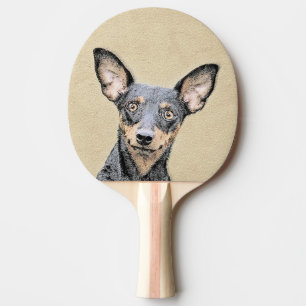 Miniatyr Pinscher Painting Cute Original Hund Art Pingisracket