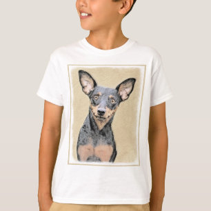 Miniatyr Pinscher Painting Cute Original Hund Art T Shirt