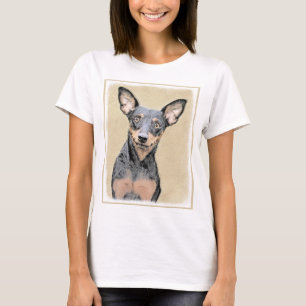 Miniatyr Pinscher Painting Cute Original Hund Art Tröja