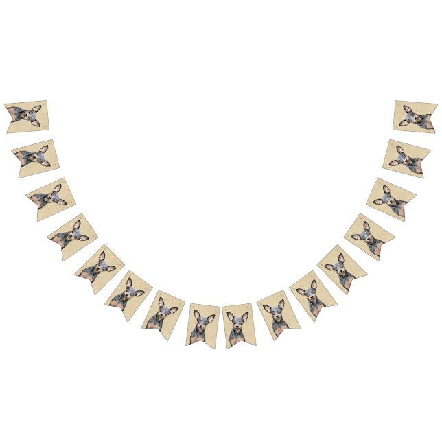 Miniatyr Pinscher Painting Cute Original Hund Art Vimplar (Alla)