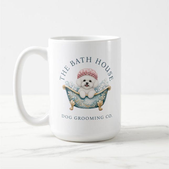 Miniatyr Poodle Hund Frisör Mugg | Standard (Vänster)