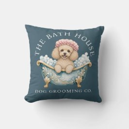 Miniatyr Poodle Hund Grooming Kudd - Teal Kudde
