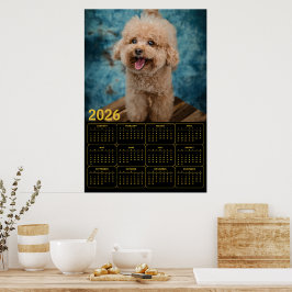 Miniatyr Pudel 2026 Kalender Poster