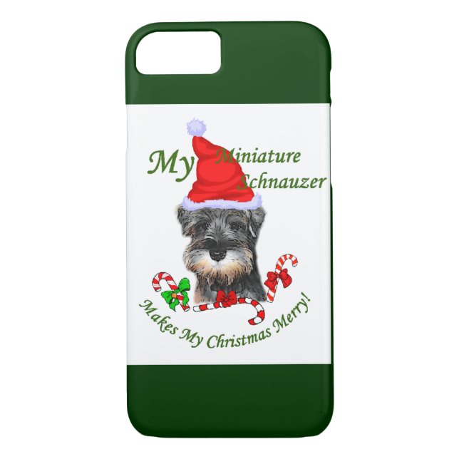 miniatyr Schnauzer jul Case-Mate iPhone Skal (Baksida)