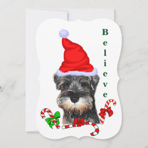 Miniatyr Schnauzer-julhälsningskort Julkort