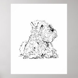 Miniatyr Schnauzer Väggkonst – Minimalistisk 