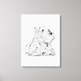 Miniatyr Schnauzer Väggkonst – Minimalistisk  Canvastryck