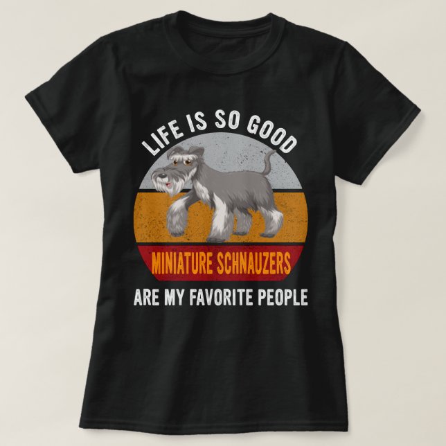 Miniatyr Schnauzers är min favororite People Dogma T Shirt (Design framsida)