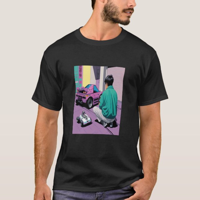 Miniatyrbilsburk, fjärrstyrda bilar 3 t shirt (Framsida)