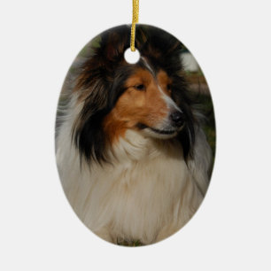 MiniatyrCollie Ornaemnt Julgransprydnad Keramik