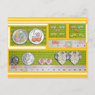 Miniatyrhjärtan och tvillinghjärtan vykort