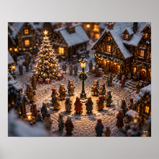 Miniatyrjulsångare på torget poster (Framsidan)
