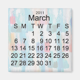 Miniatyrkalender för mars 2011 magnet