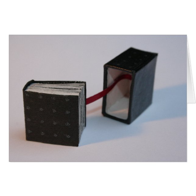 Miniatyrkonstnärens Bok med öppningskort Hälsningskort (Framsidan Horizontal)