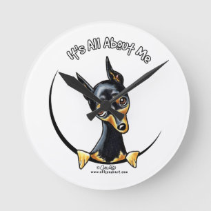 MiniatyrPinscher IAAM Rund Klocka