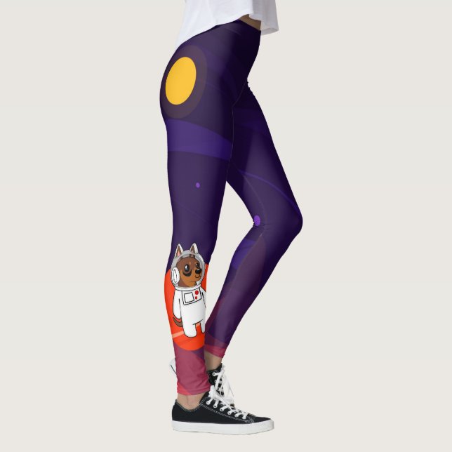 MiniatyrPinscher (minuten klämmer fast), i att Leggings (Höger)