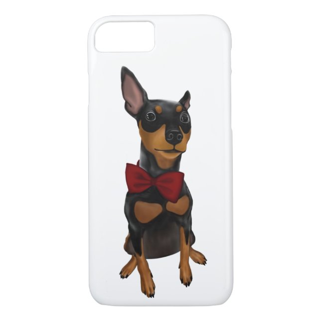 MiniatyrPinscher (minuten klämmer fast), med Case-Mate iPhone Skal (Baksida)