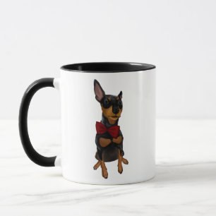 MiniatyrPinscher (minuten klämmer fast), med Mugg