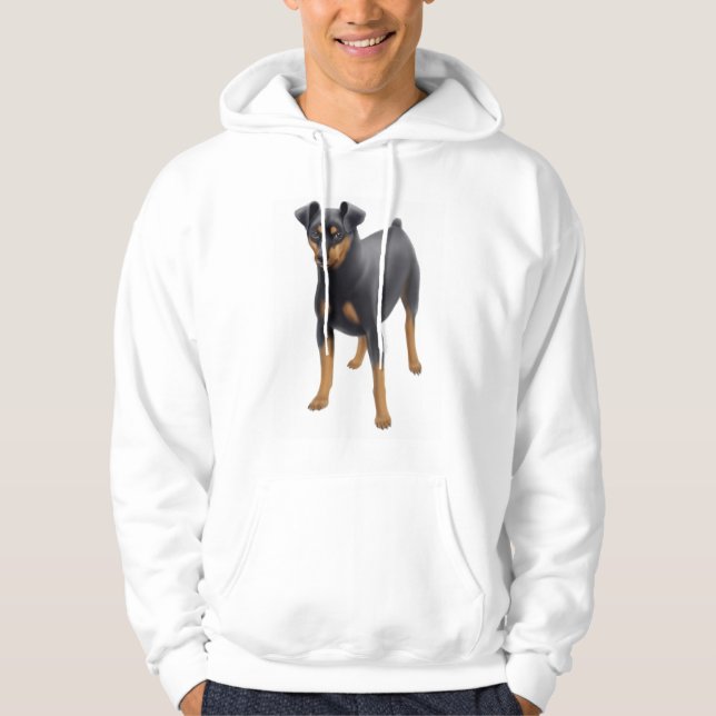 MiniatyrPinscherHoodie Tröja Med Luva (Framsida)