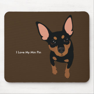 MiniatyrPinscherhund Mousepad (den svart Musmatta