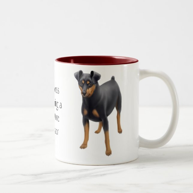 MiniatyrPinschermugg Två-Tonad Mugg (Höger)