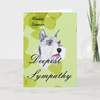 MiniatyrSchnauzer - gröntlövdesign Kort