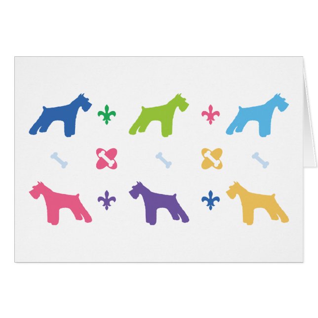 MiniatyrSchnauzer Hälsningskort (Framsidan Horizontal)