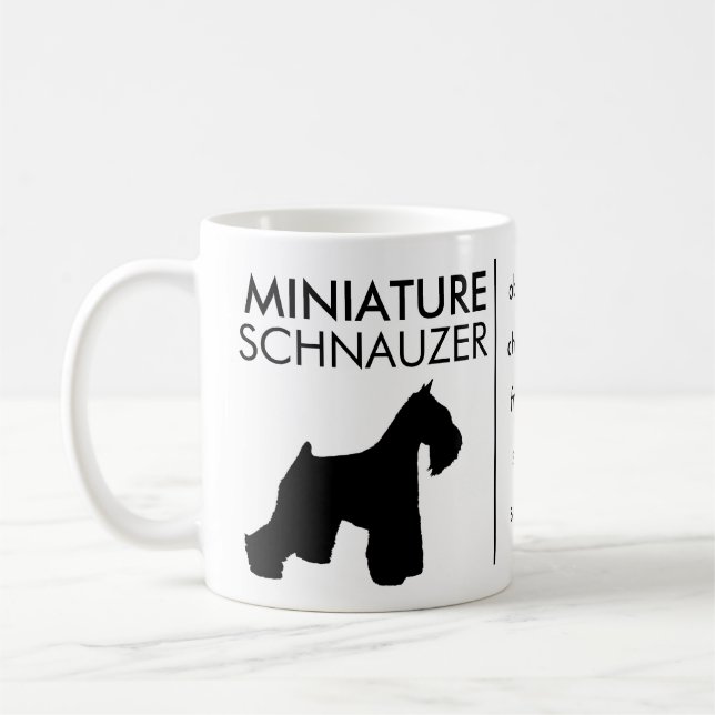 MiniatyrSchnauzer, hund aveln Kaffemugg (Vänster)