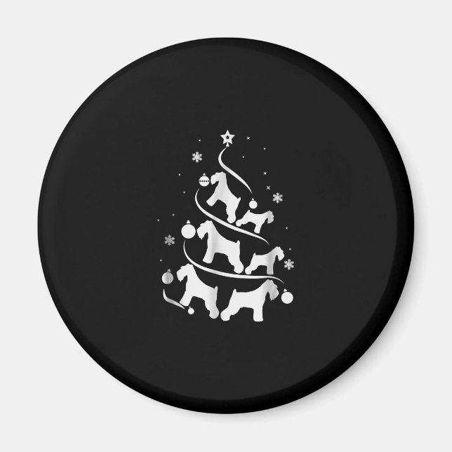 miniatyrschnauzer julgran hund älskare magnet (Framsidan)