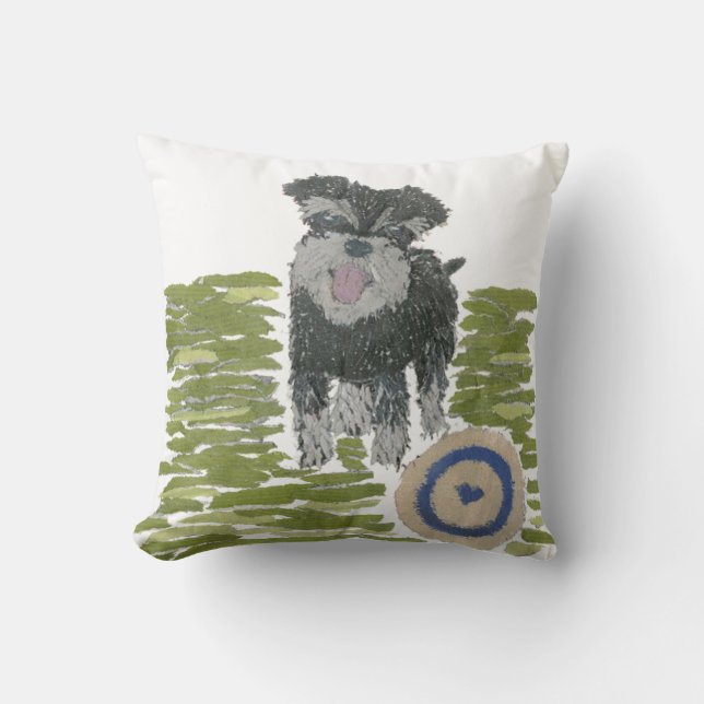 MiniatyrSchnauzer Kudde (Framsida)