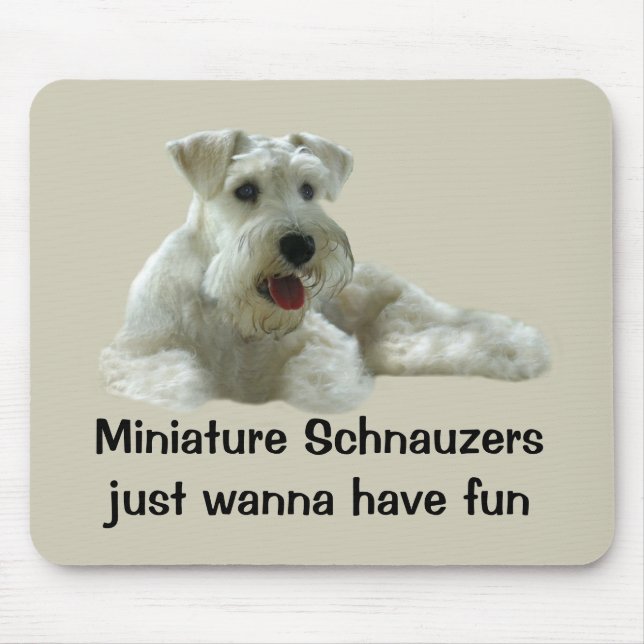 MiniatyrSchnauzer Mousepad Musmatta (Framsidan)